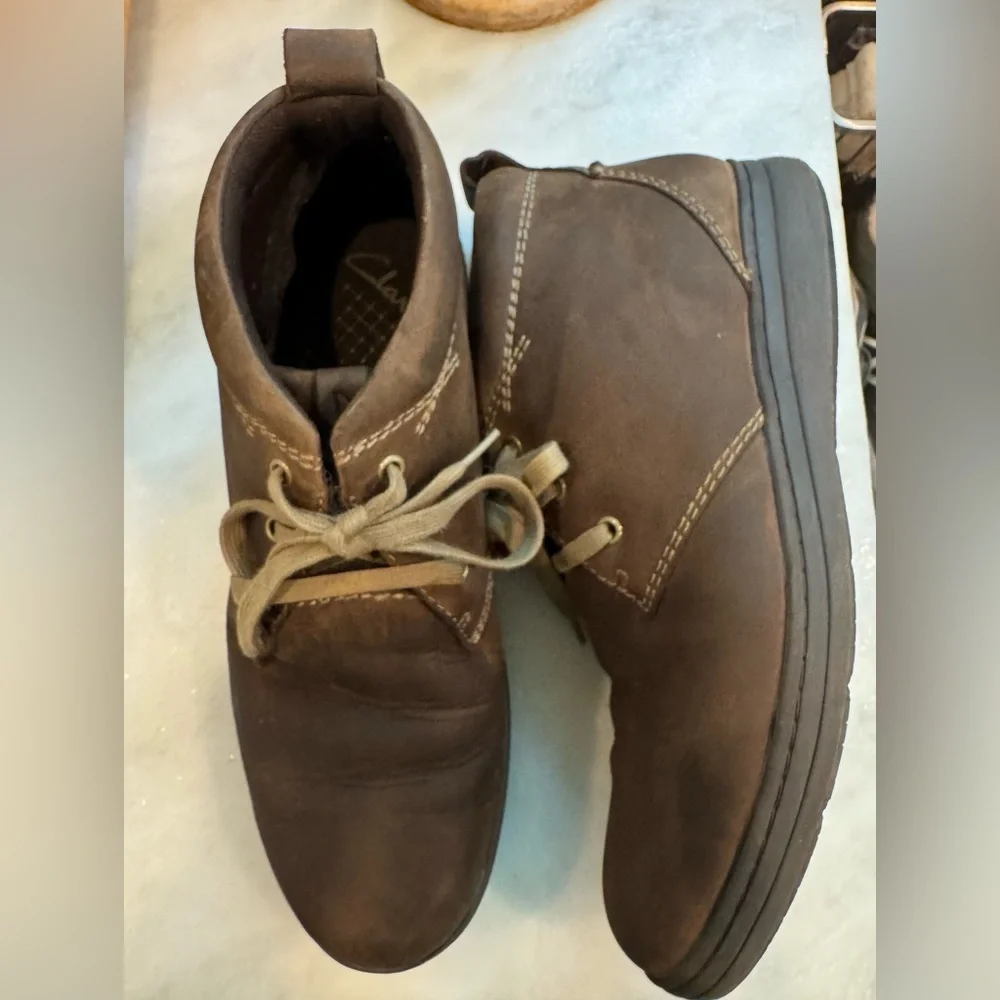 Clarks Mens Style Chukka Brown Boot Size 12